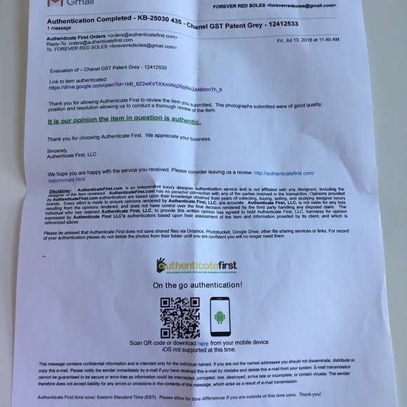 Chanel GST Patent Grey handbag - Picture 16 of 16